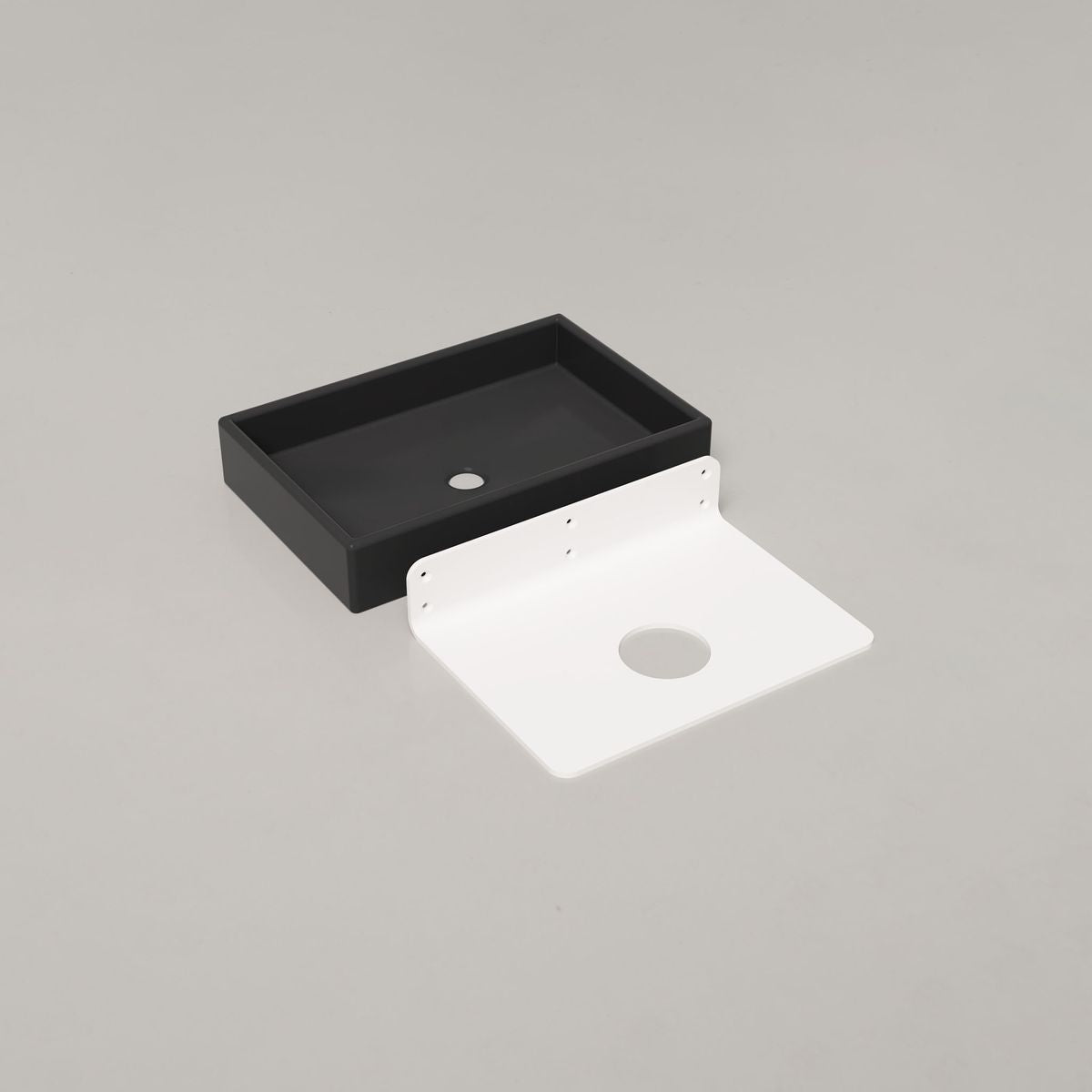 Nood Wall Mount Box Basin in Charcoal