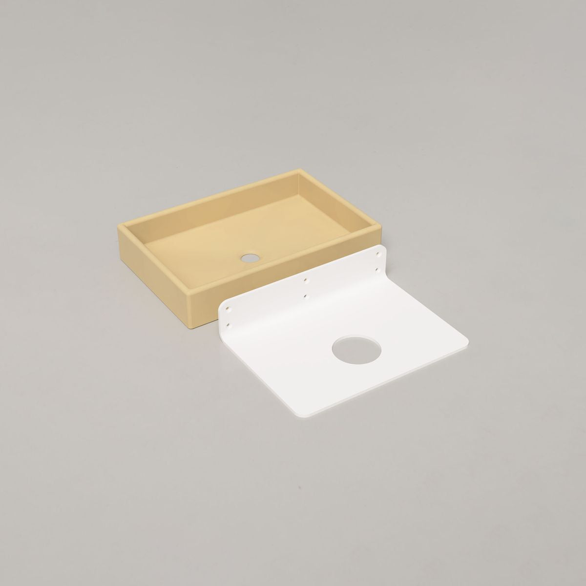 Nood Wall Mount Box Basin in Custard
