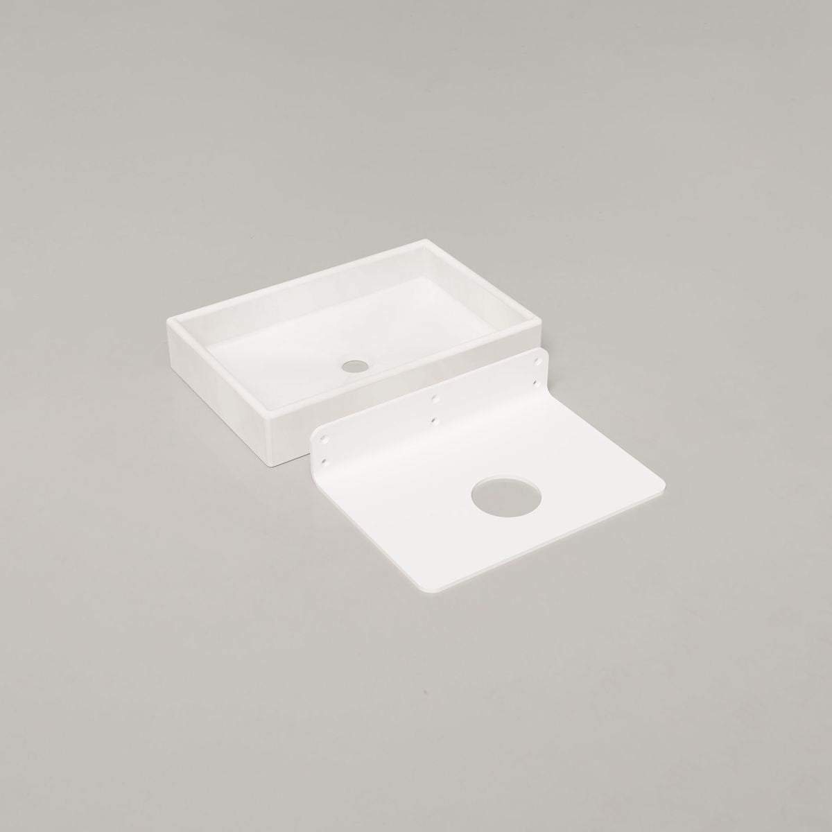 Nood Wall Mount Box Basin in Ivory