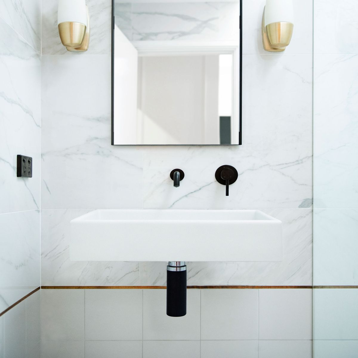Nood Wall Mount Box Basin in Ivory