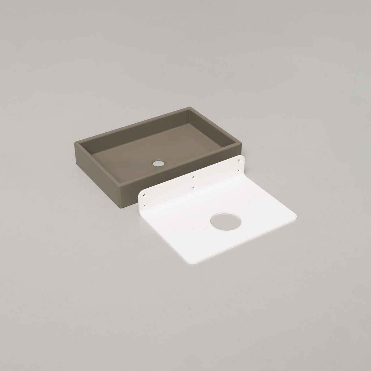 Nood Wall Mount Box Basin in Olive
