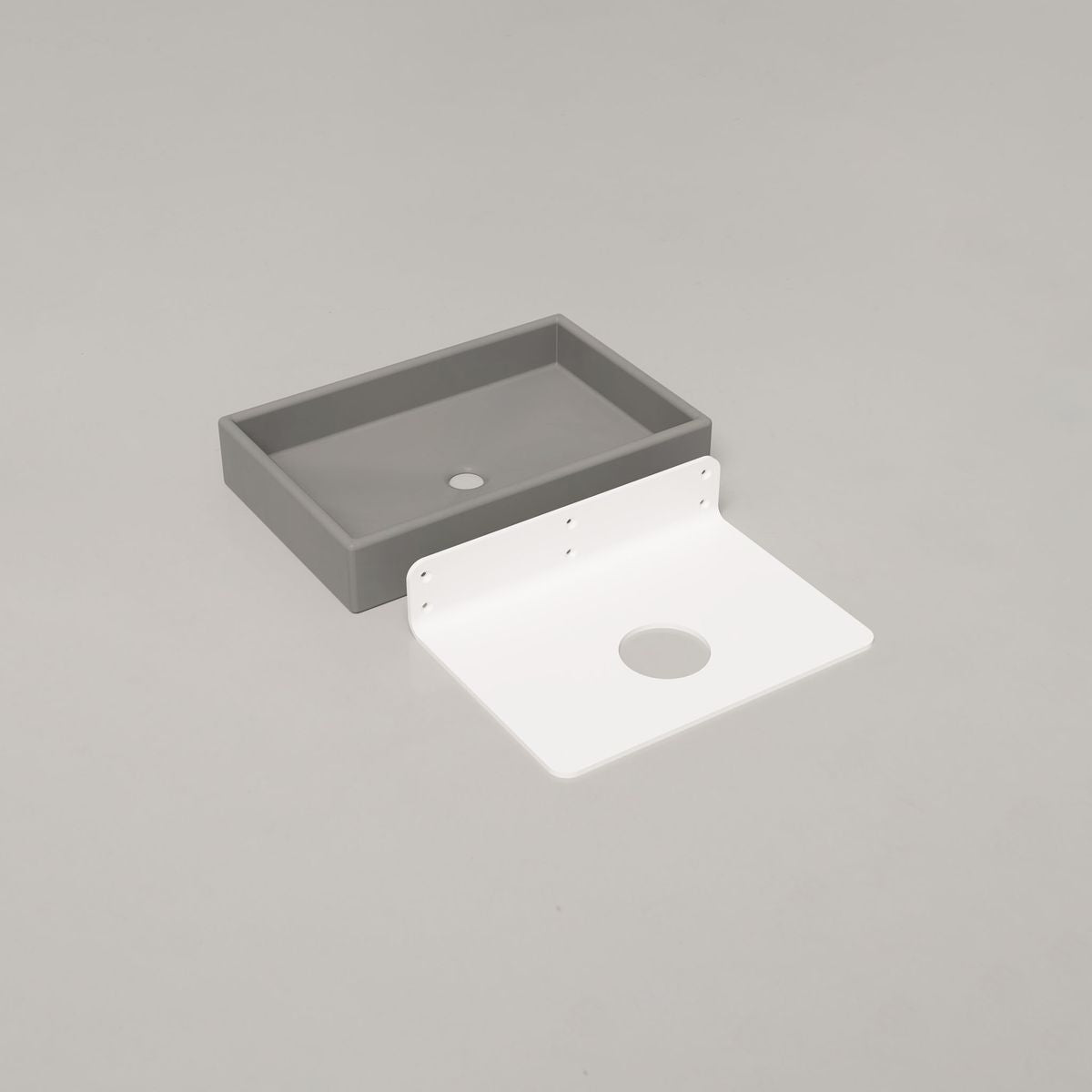Nood Wall Mount Box Basin in Sky Grey