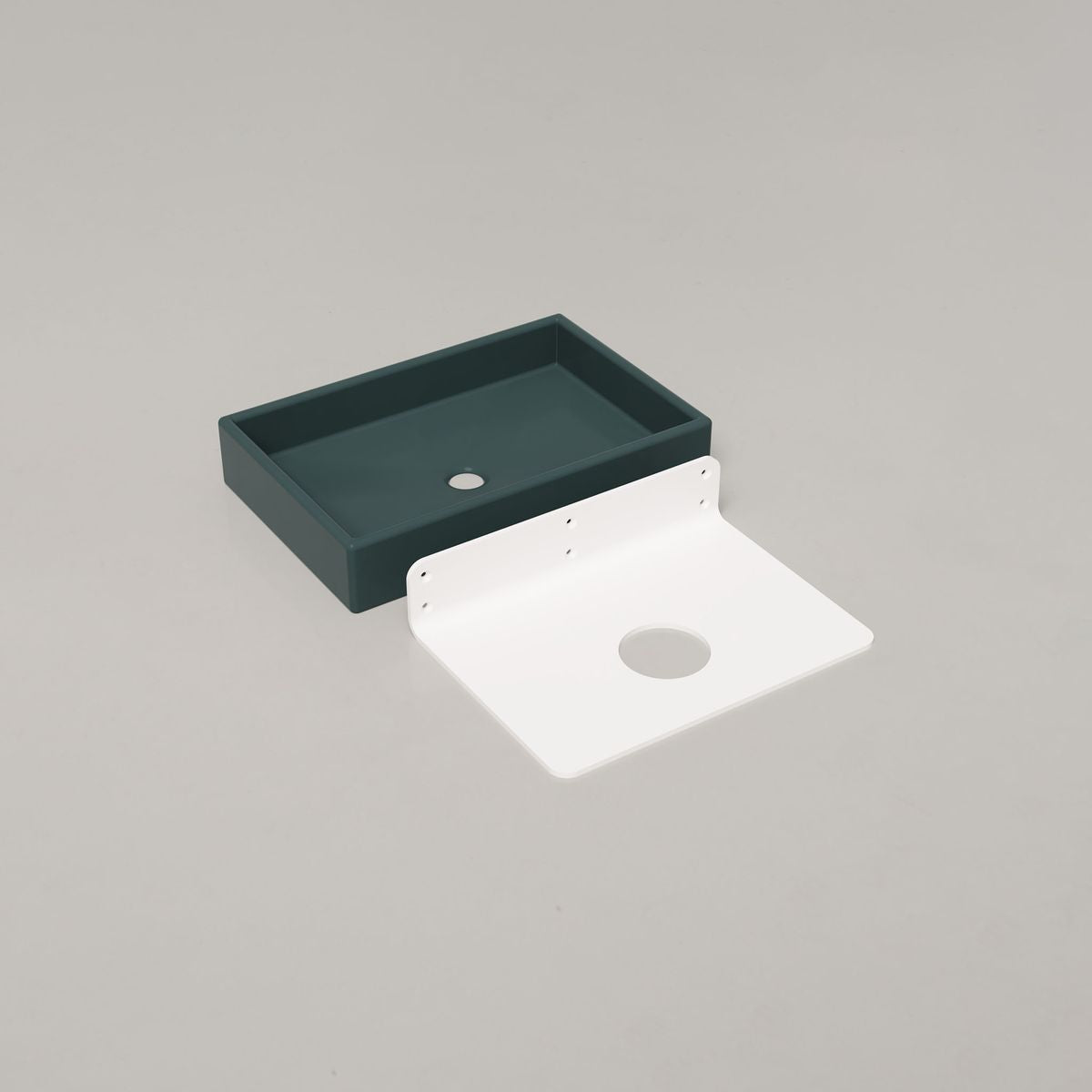 Nood Wall Mount Box Basin in Teal
