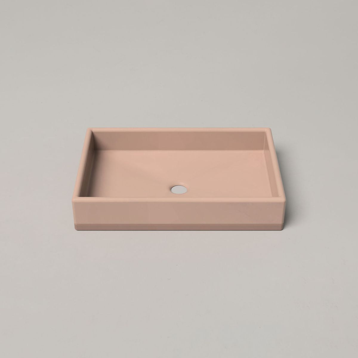 Nood Surface Mount Box Basin Two Tone in Blush Pink