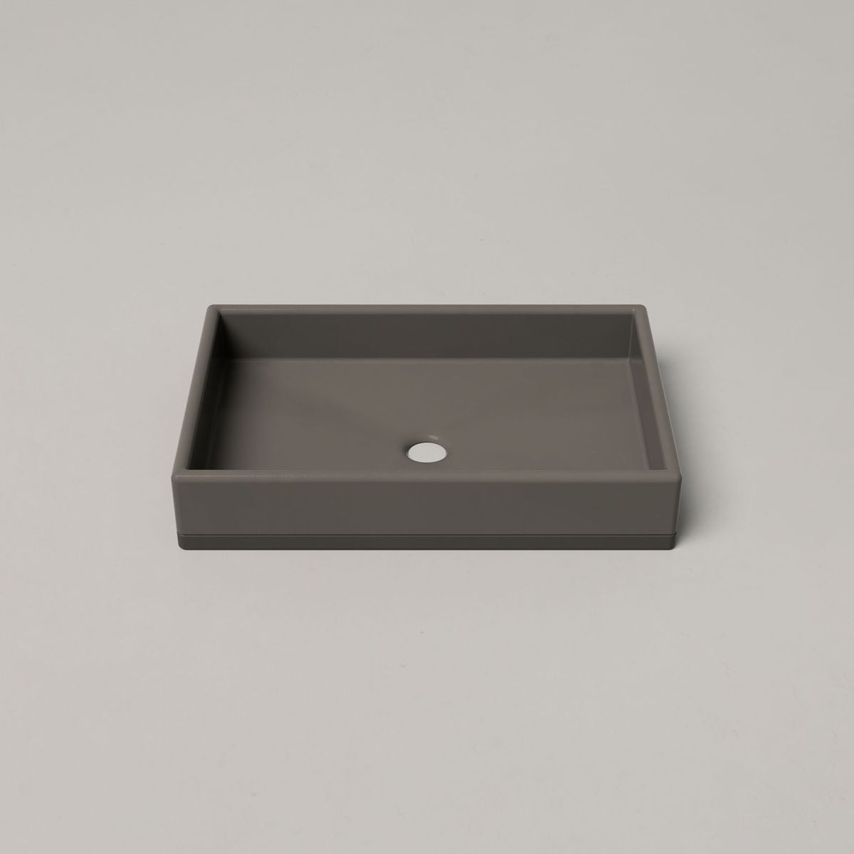 Nood Surface Mount Box Basin Two Tone in Mid Tone Grey