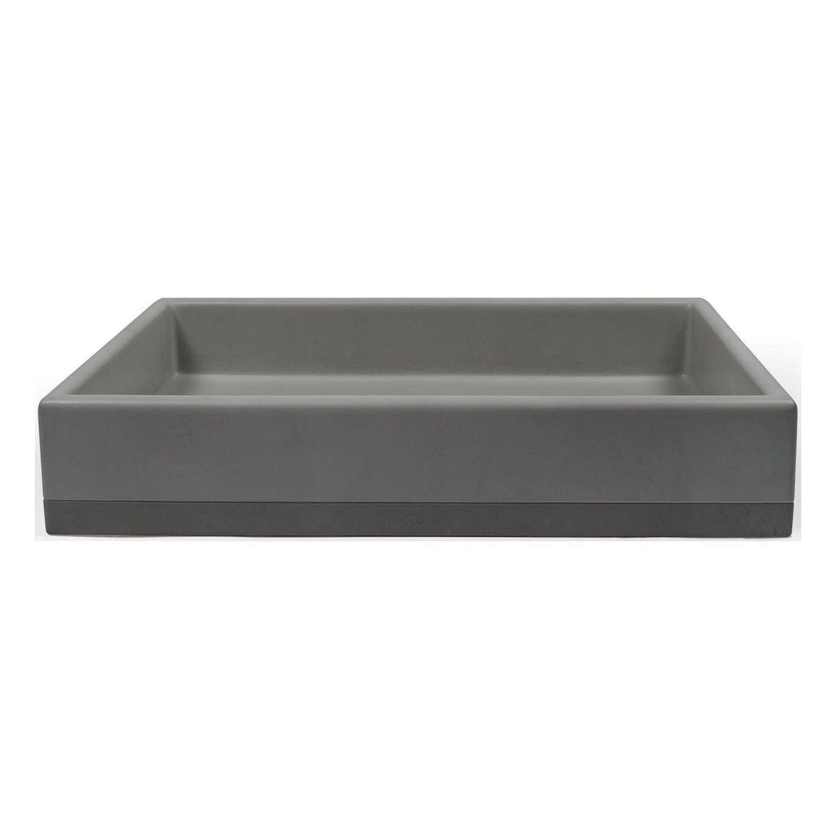 Nood Surface Mount Box Basin Two Tone in Mid Tone Grey