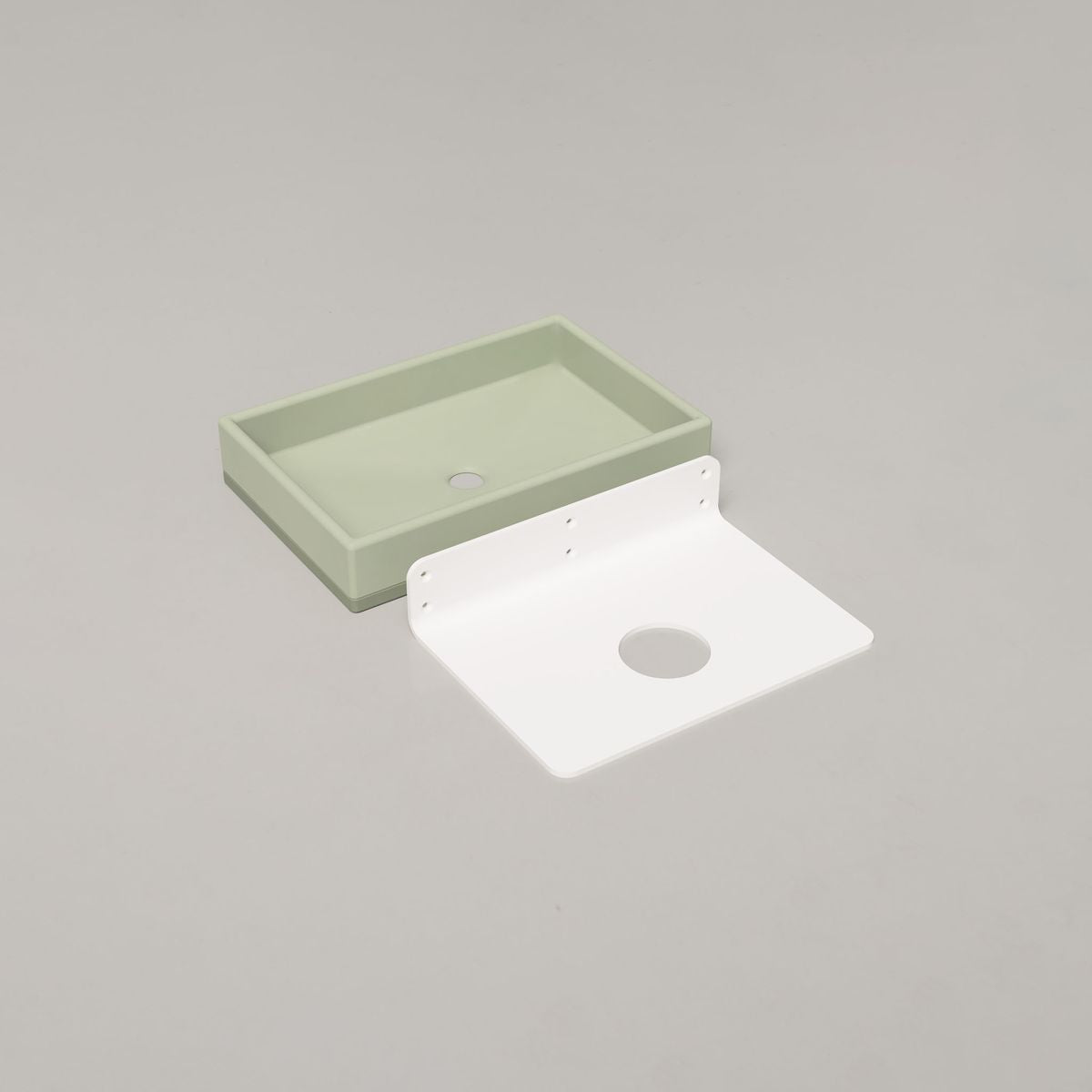 Nood Wall Mount Box Basin Two Tone in Mint