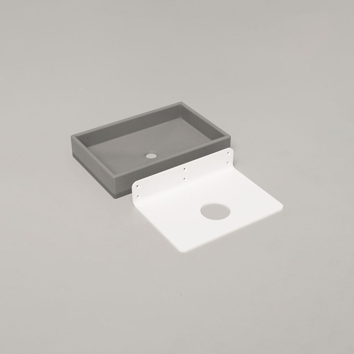 Nood Wall Mount Box Basin Two Tone in Sky Grey