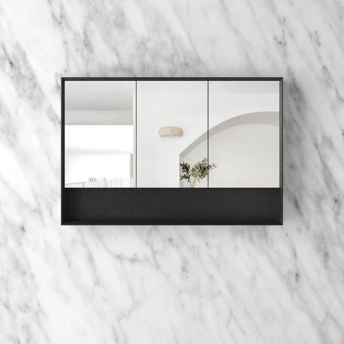 Otti Byron 1200x800 Black Oak Shaving Cabinet