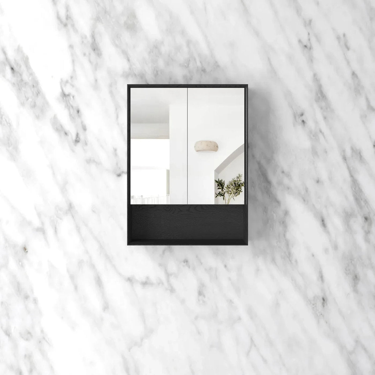 Otti Byron 600x800 Black Oak Shaving Cabinet