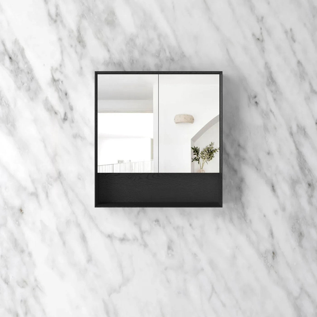 Otti Byron 750x800 Black Oak Shaving Cabinet