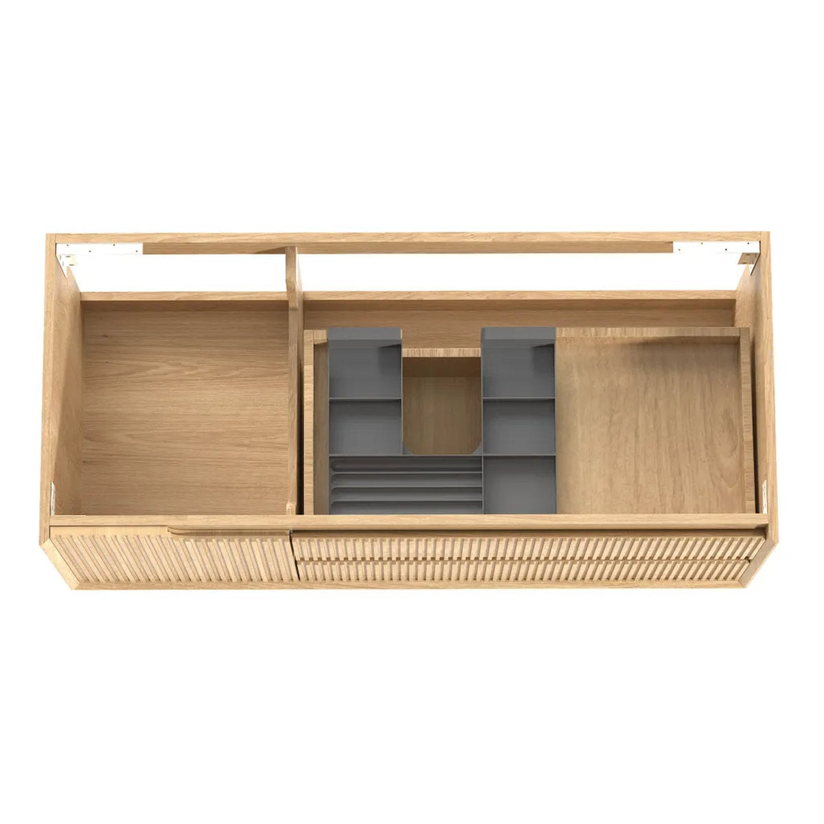 Otti Byron Fluted Woodland Oak Wall Hung Vanity 1200mm