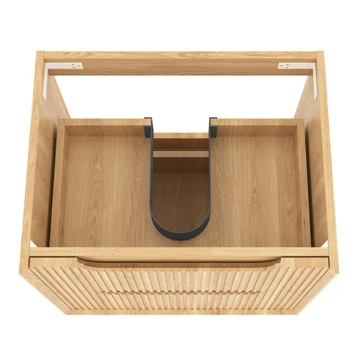 Otti Byron Fluted Woodland Oak Wall Hung Vanity 600mm