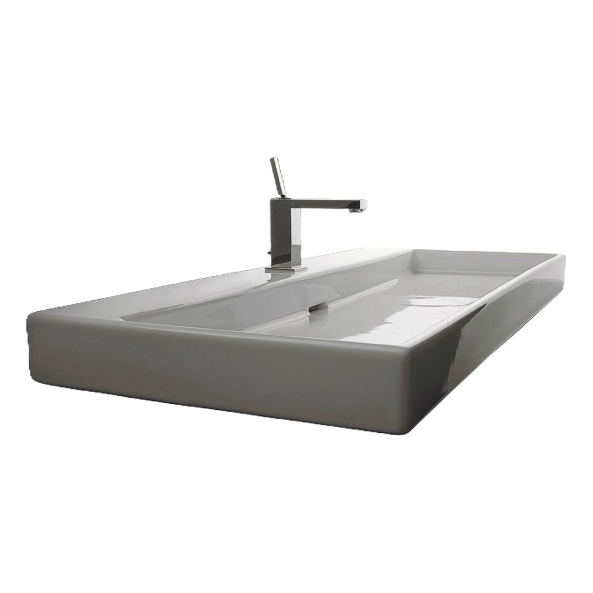 Studio Bagno Berlin One Bench/Wall Basin, Gloss White - No Taphole