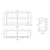 Aulic Curva Floor Standing 1800mm Vanity