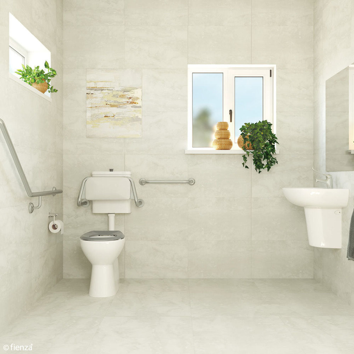 Fienza Accessible Toilet Care Kit 2 With Left-Hand 40° Rail
