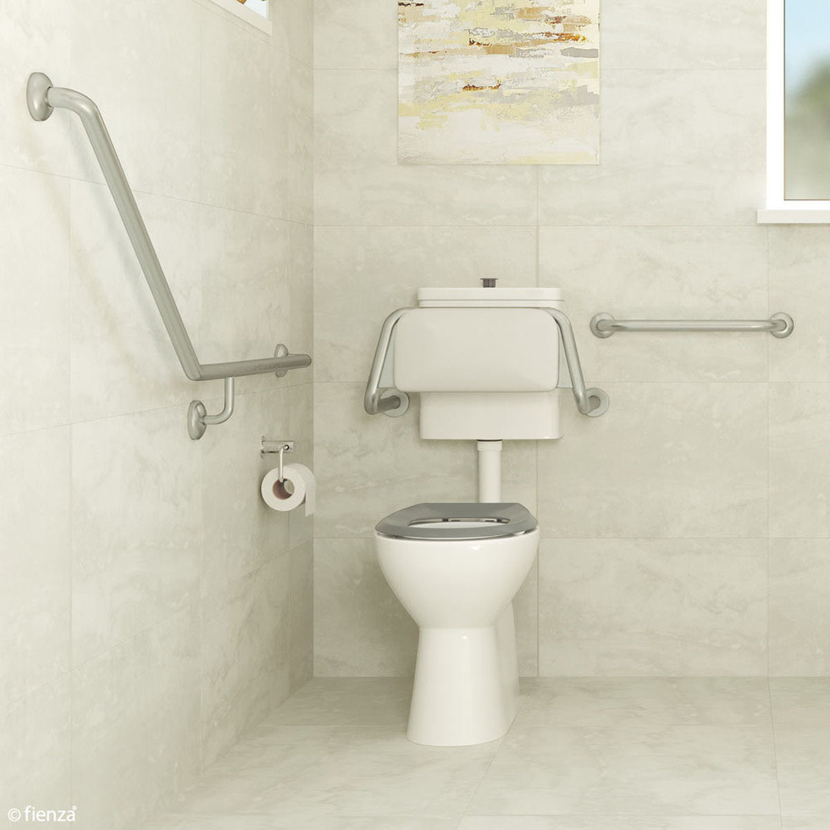 Fienza Accessible Toilet Care Kit 2 With Left-Hand 40° Rail