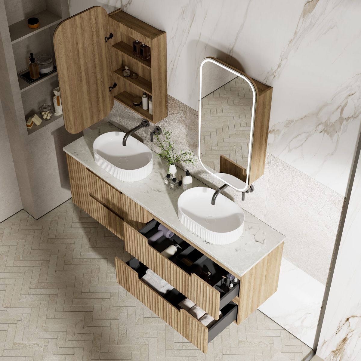 Aulic Lovina Tier Wall Hung 1800mm Vanity