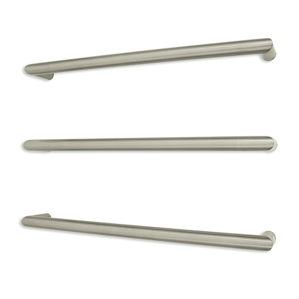 Radiant Heated Low Voltage Single Round Bar 650mm Cool Brushed Nickel