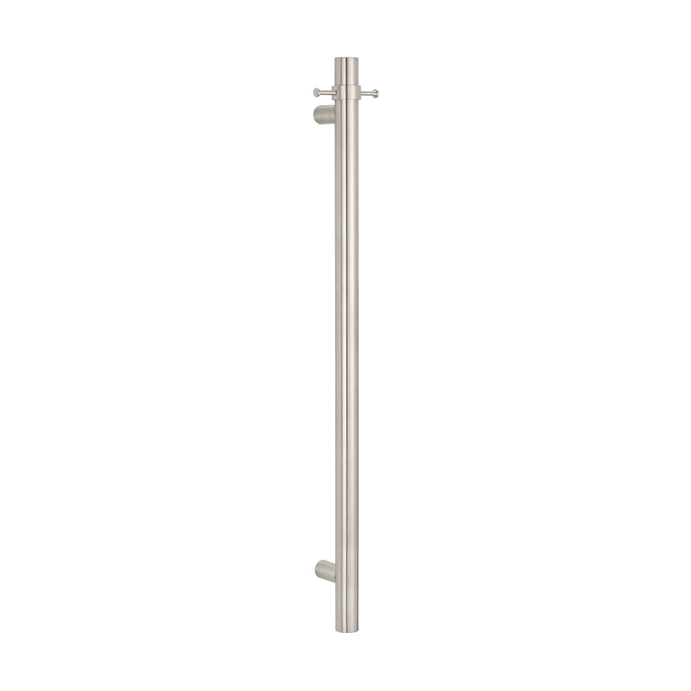 Radiant Heated Vertical Towel Rail 40 x 950mm Cool Brushed Nickel