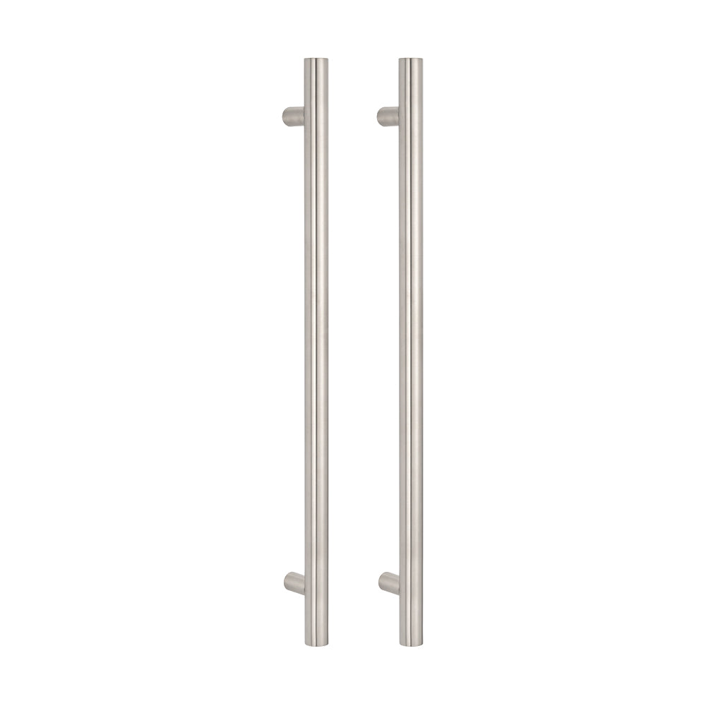 Radiant Heated Vertical Towel Rail 40 x 950mm Cool Brushed Nickel