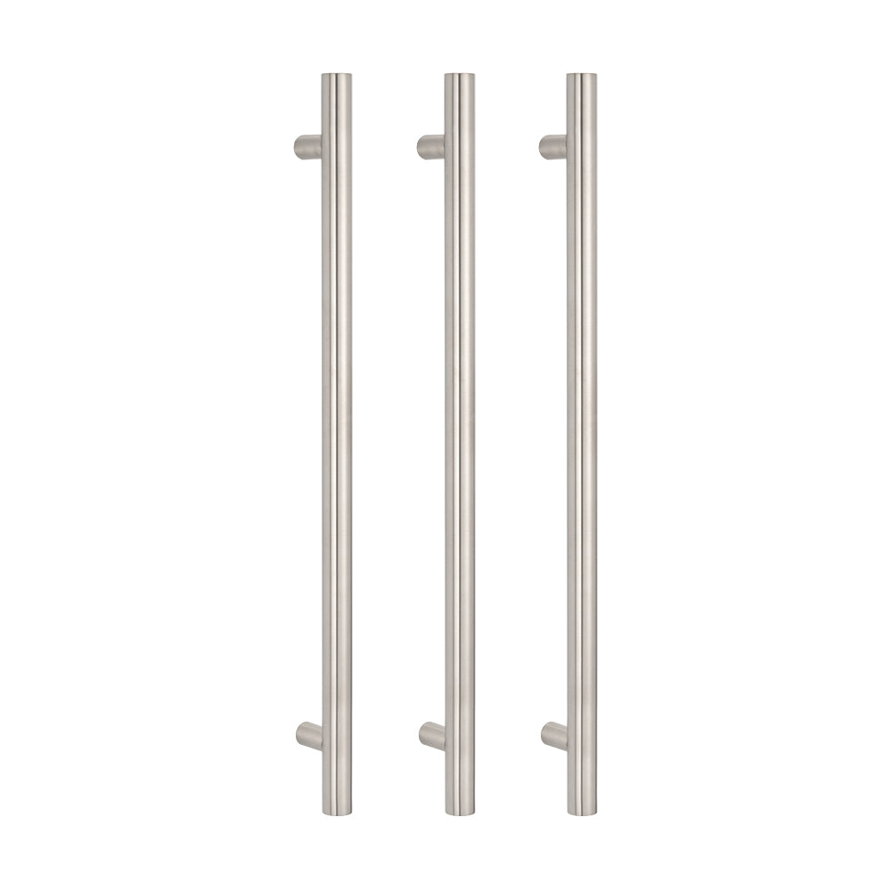 Radiant Heated Vertical Towel Rail 40 x 950mm Cool Brushed Nickel