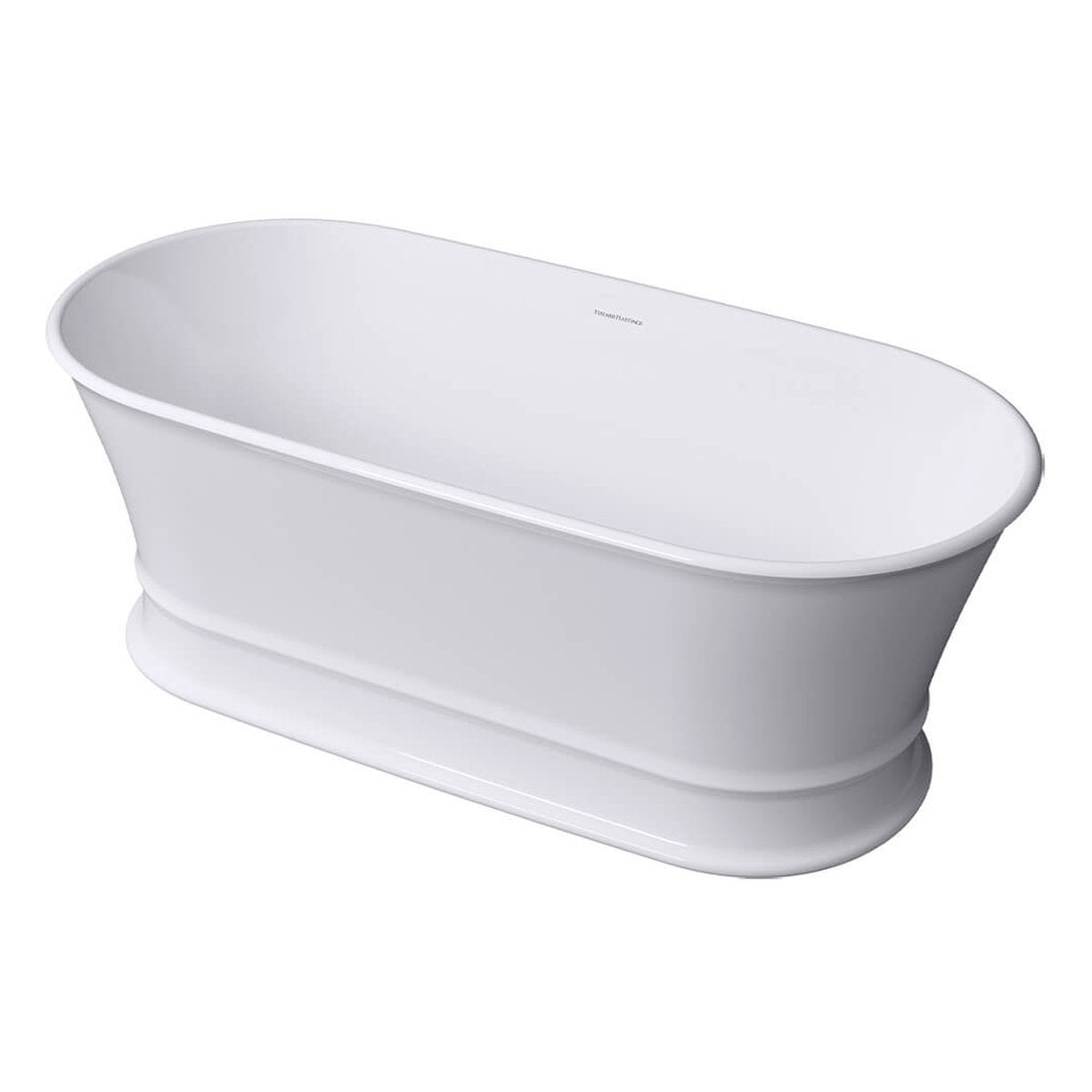 Turner Hastings Claremont 170 x 84 MagnaCast Free Standing Bath with Overflow- Gloss White