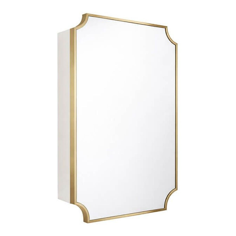 Claremont Mirror 80x50 Shaving Cabinet - Brushed Brass