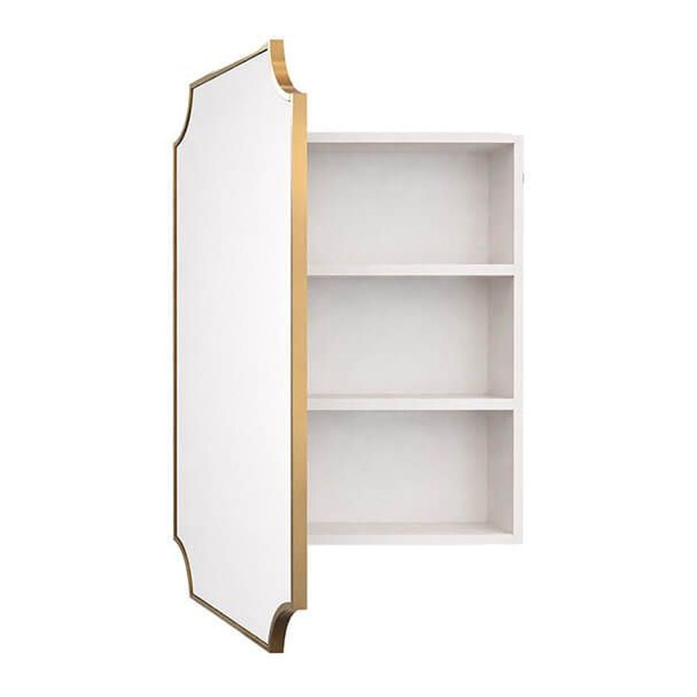Claremont Mirror 80x50 Shaving Cabinet - Brushed Brass