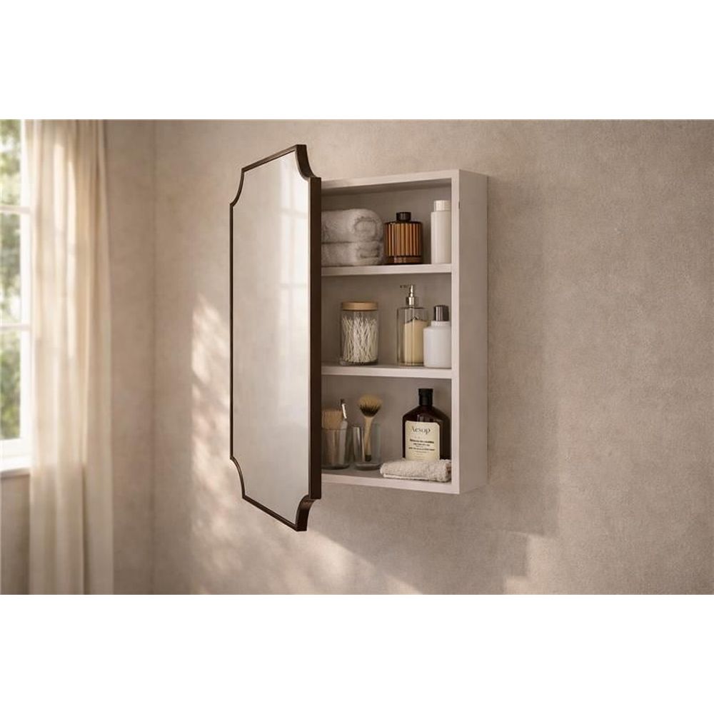 Claremont Mirror 80x50 Shaving Cabinet - English Bronze