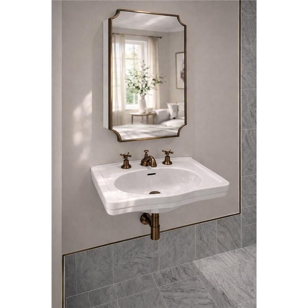 Claremont Mirror 80x50 Shaving Cabinet - English Bronze