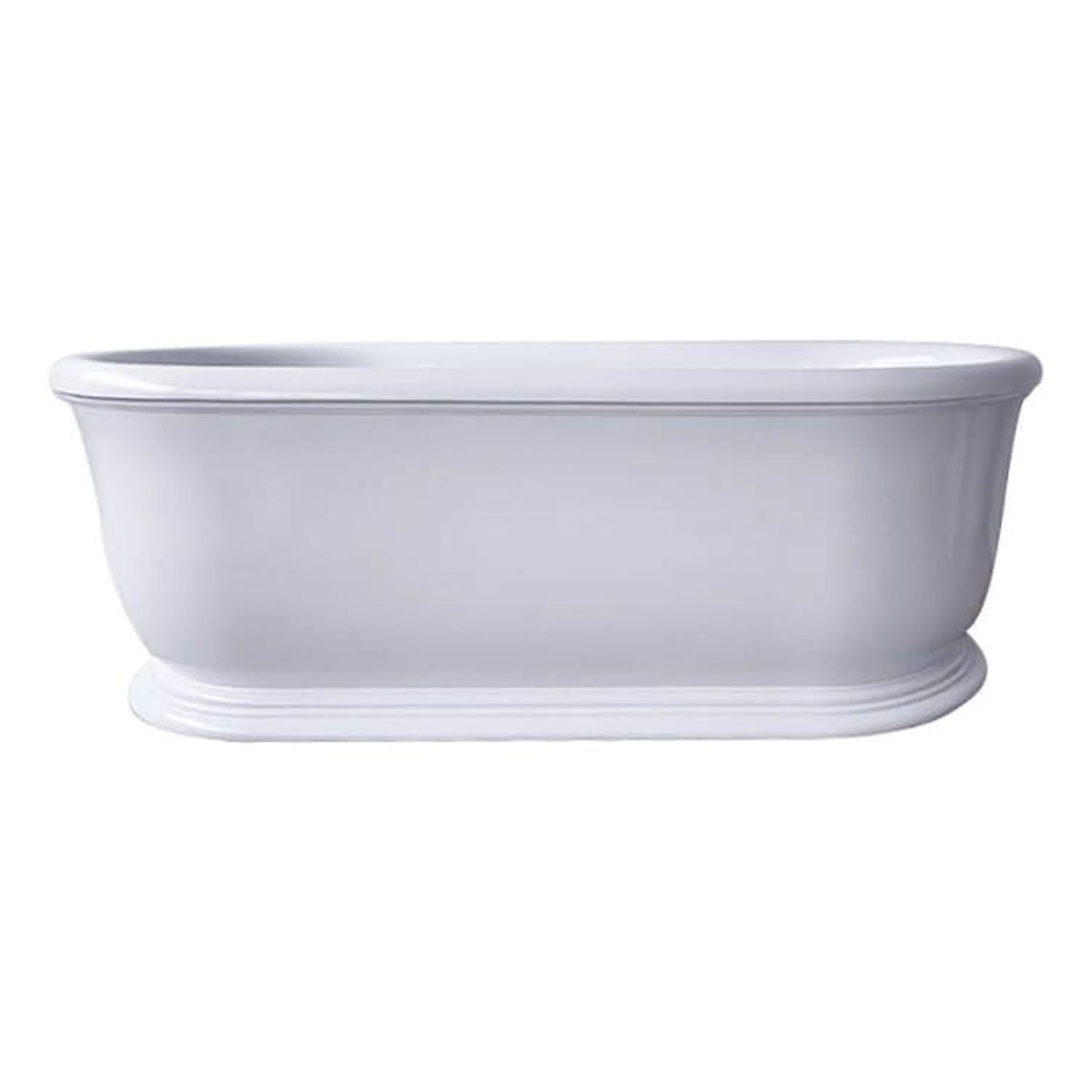 Camden 180 x 85 TitanCast Solid Surface Freestanding Bath - Gloss White