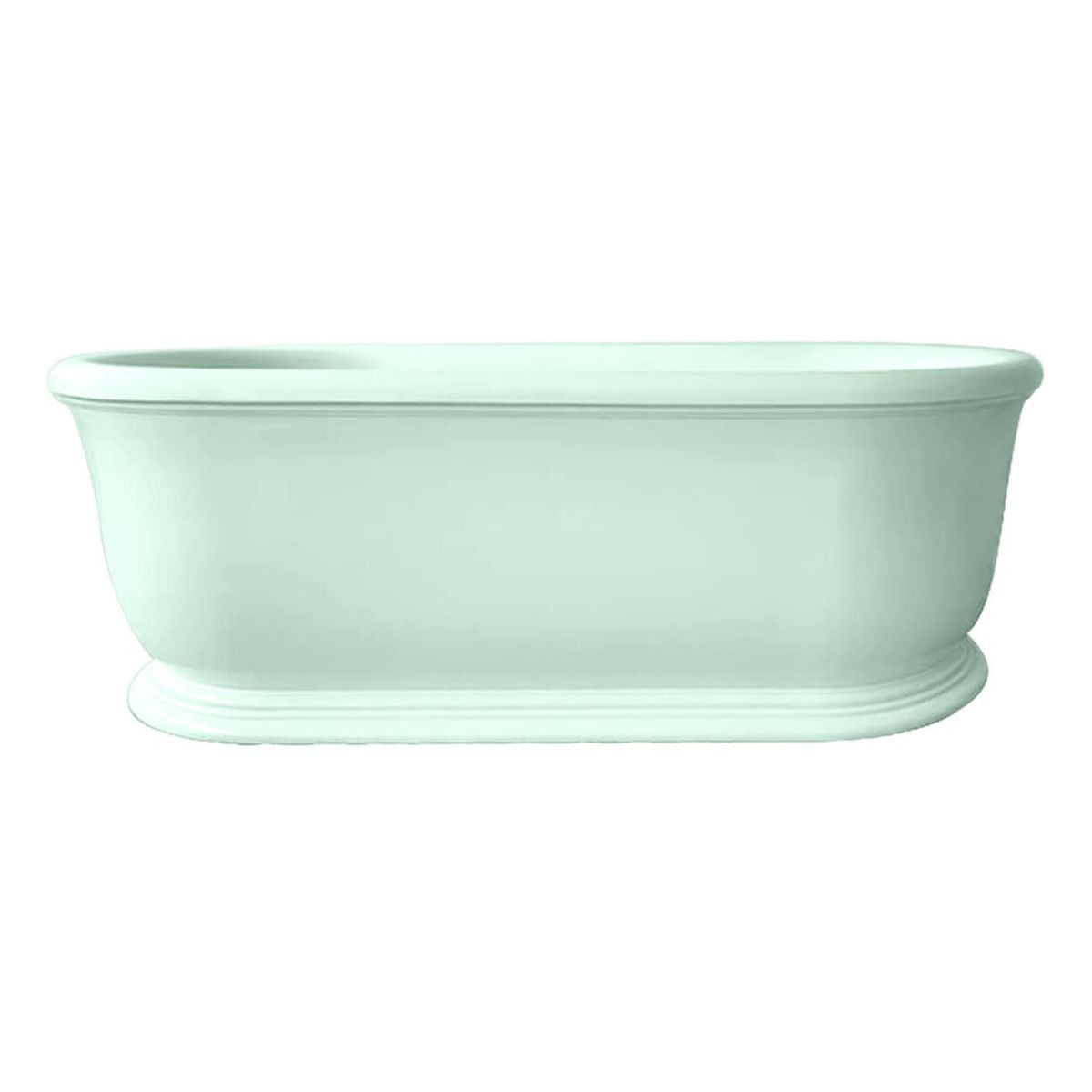 Camden 180 x 85 TitanCast Solid Surface Freestanding Bath - Frosty Mint