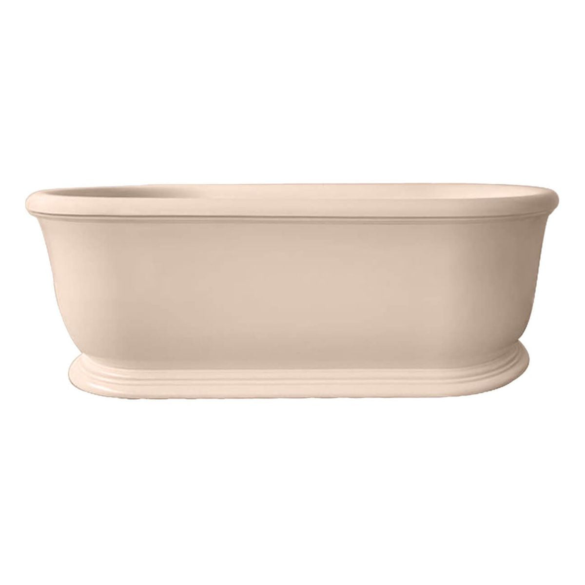 Camden 180 x 85 TitanCast Solid Surface Freestanding Bath - Nude Peach