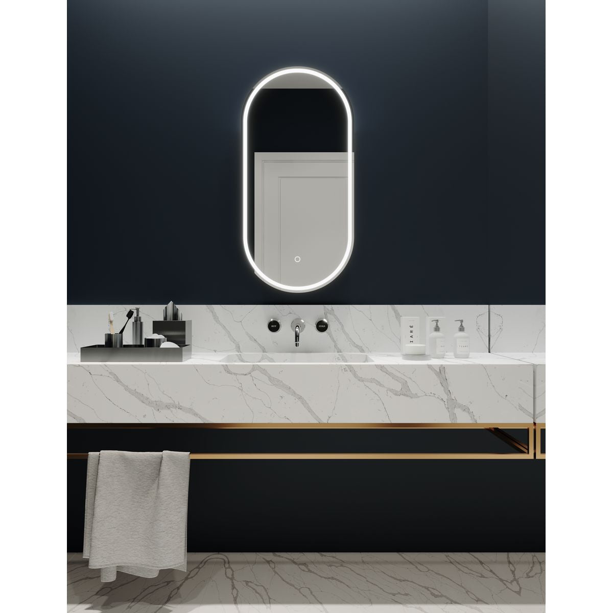 Capsule LED Shaving Cabinet - Frameless