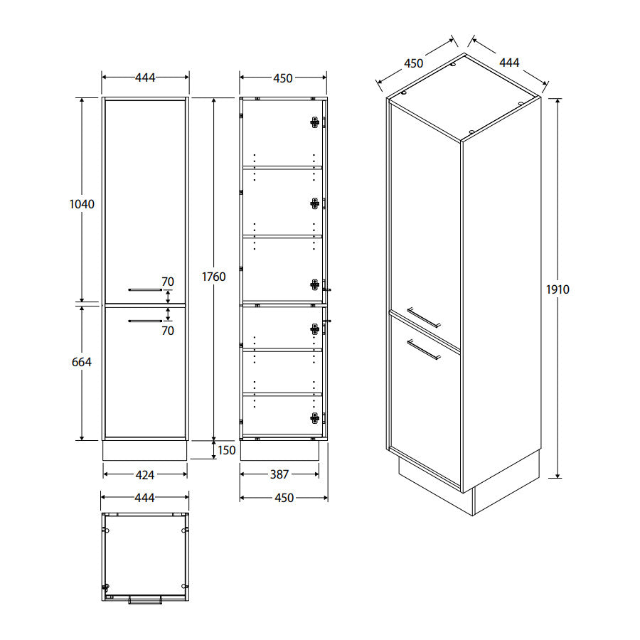 Fienza Cierra Floor Standing Tallboy