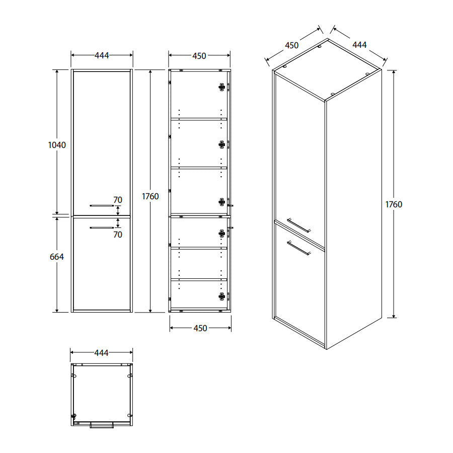 Fienza Cierra Wall-Hung Tallboy
