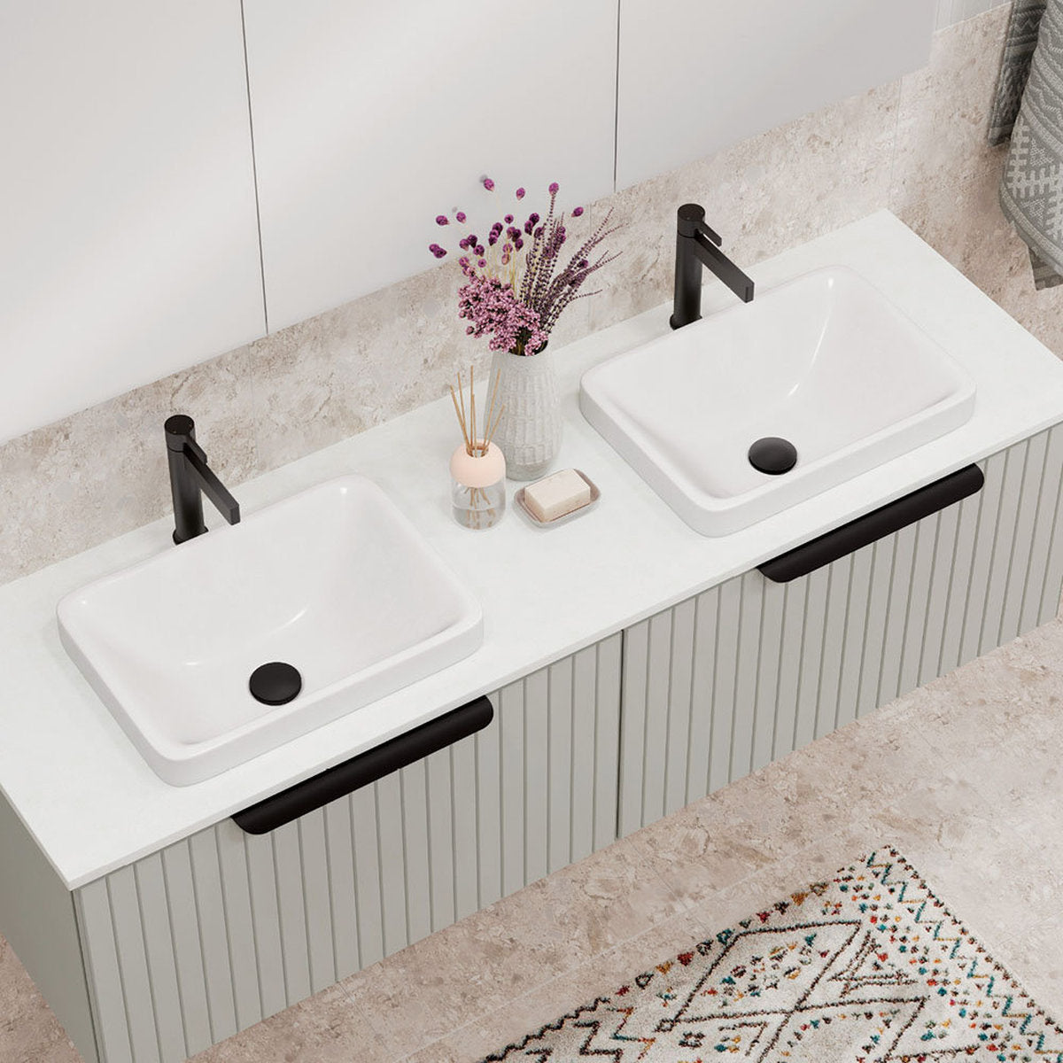 Fienza Kados Solid Surface Semi-Inset Basin