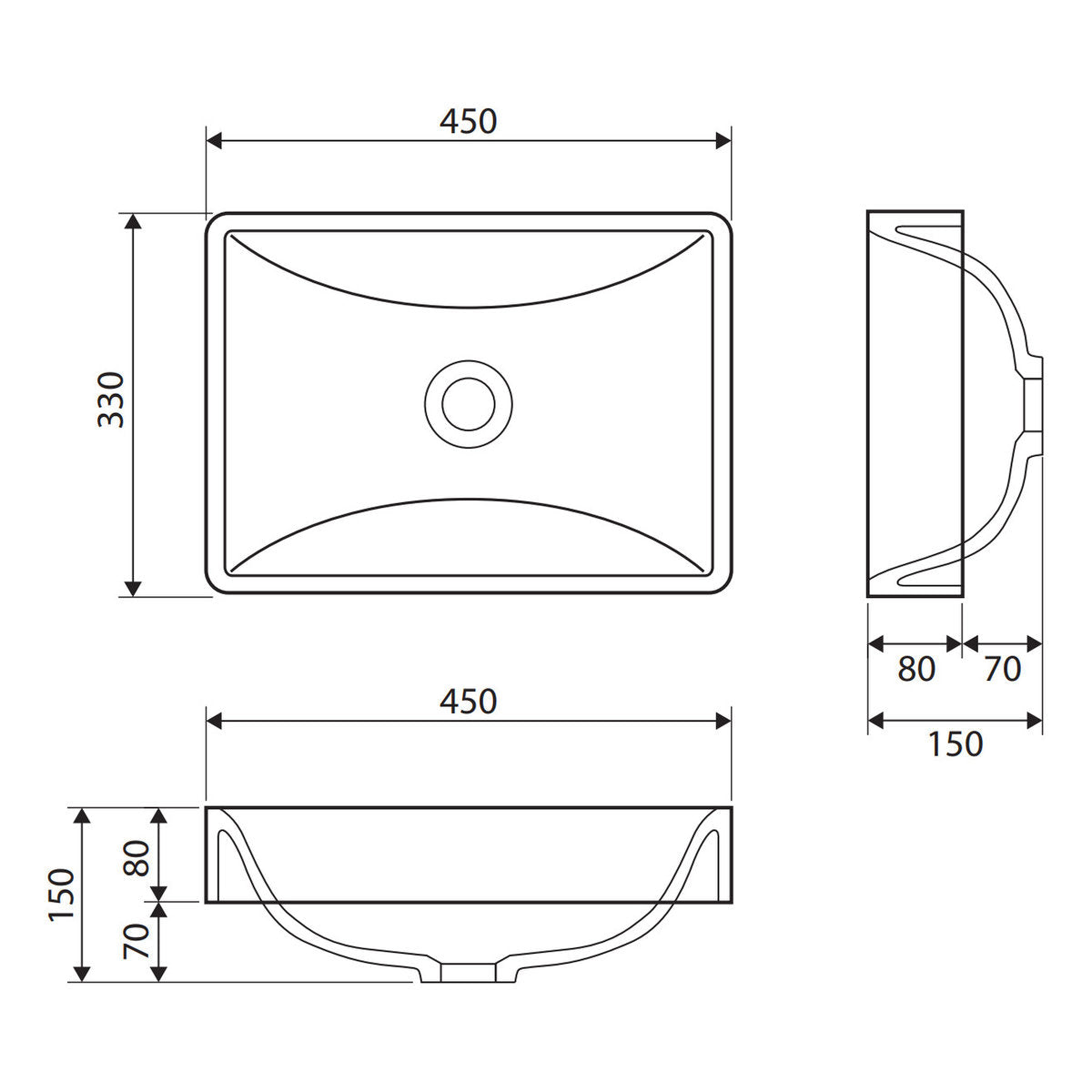 Fienza Kados Solid Surface Semi-Inset Basin
