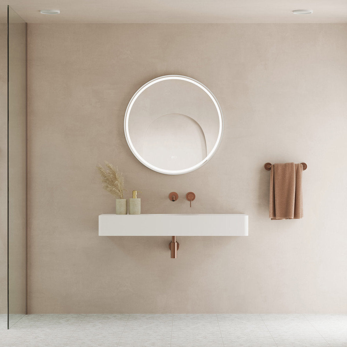 Fienza Encanto 1000 Solid Surface Wall Basin, No Tap Hole