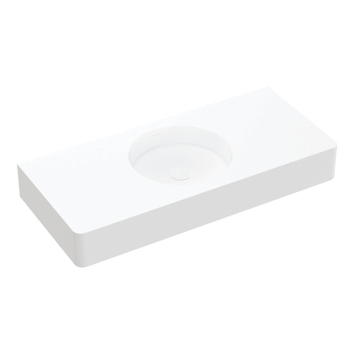 Fienza Encanto 1000 Solid Surface Wall Basin, No Tap Hole