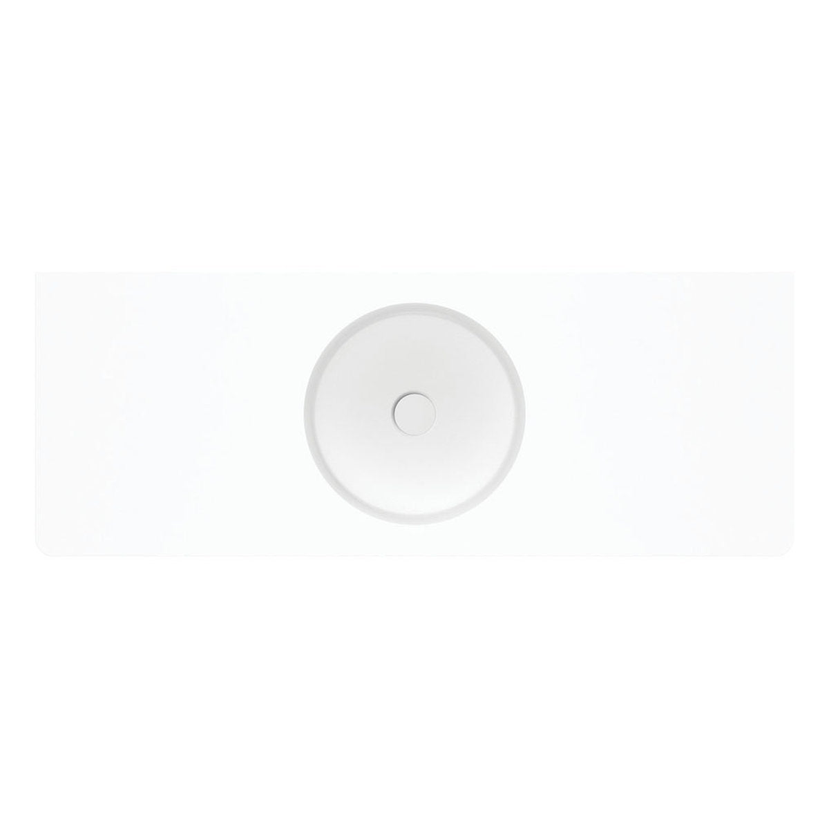 Fienza Encanto 1200 Solid Surface Wall Basin, Centre Bowl, No Tap Hole