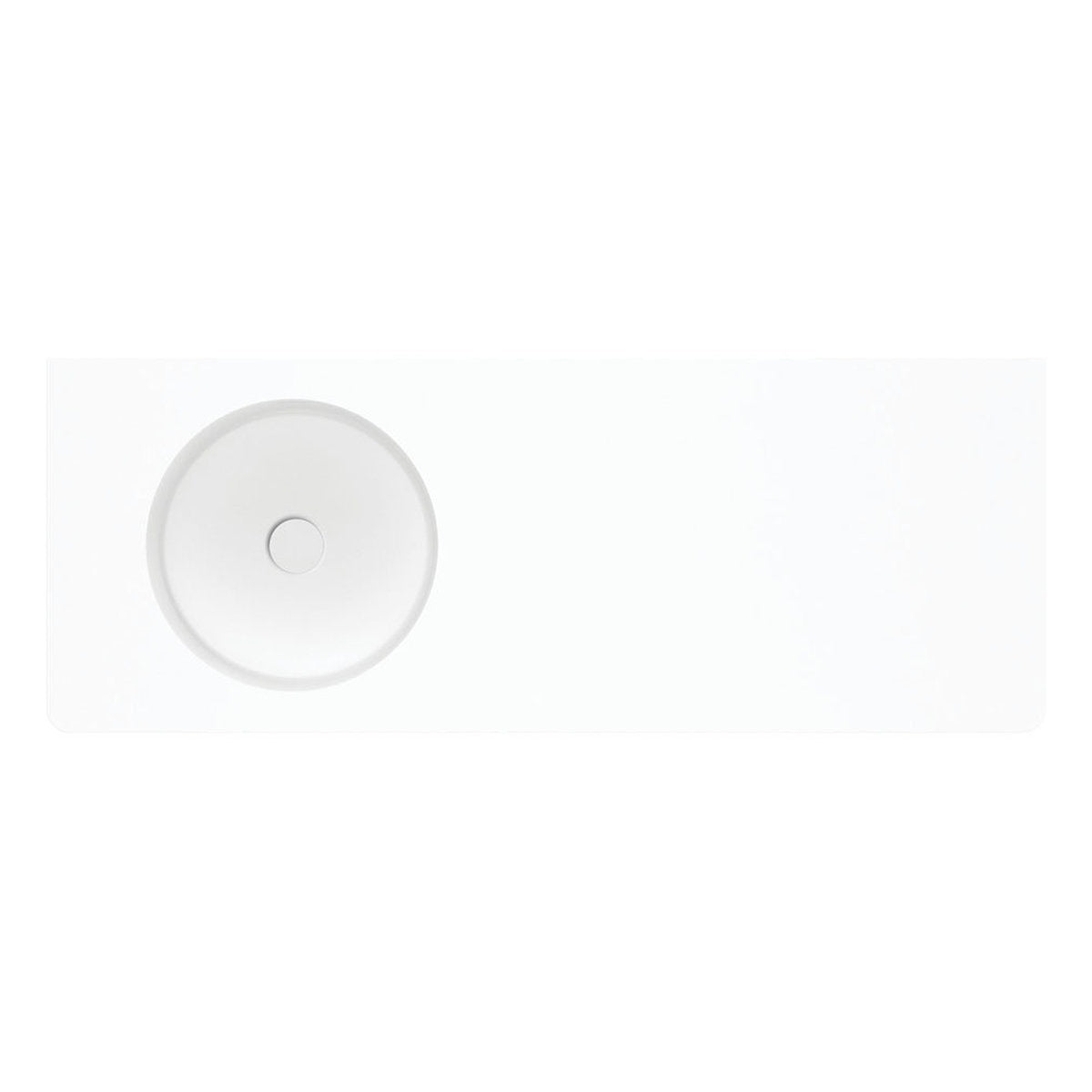 Fienza Encanto 1200 Solid Surface Wall Basin, Left-Hand Bowl, No Tap Hole