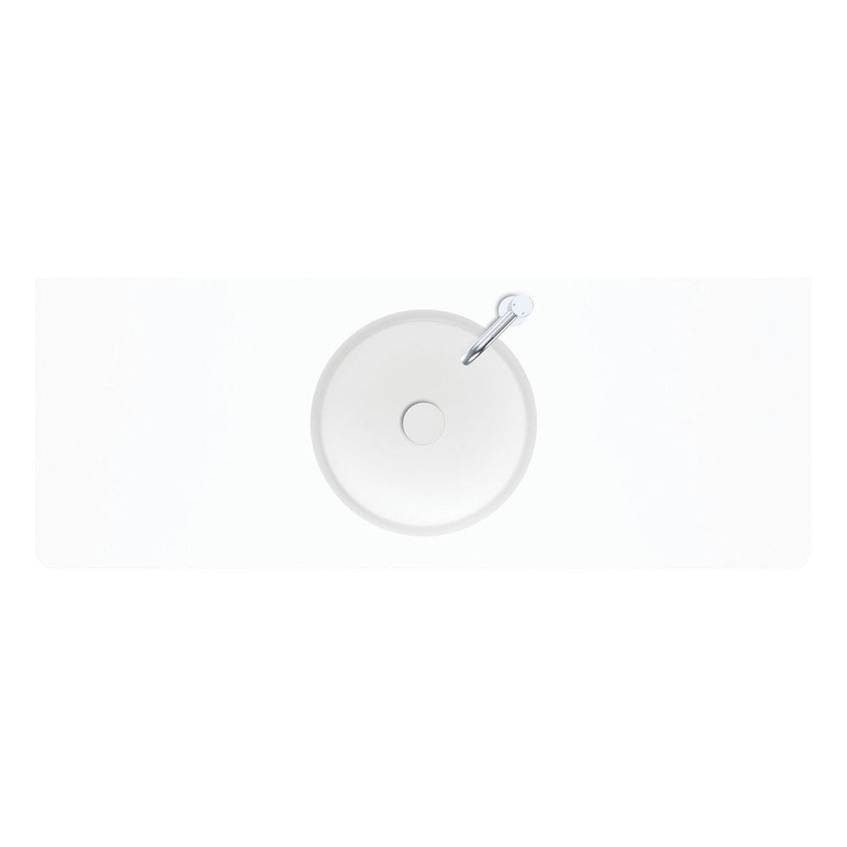Fienza Encanto 1200 Solid Surface Wall Basin, Centre Bowl, 1 Tap Hole