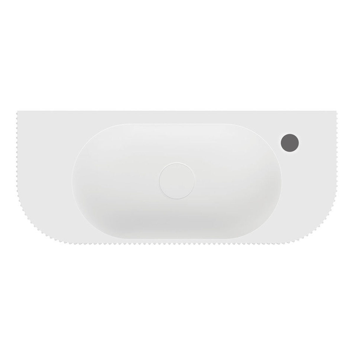 Fienza Minka Solid Surface Wall Basin, 1 Tap Hole