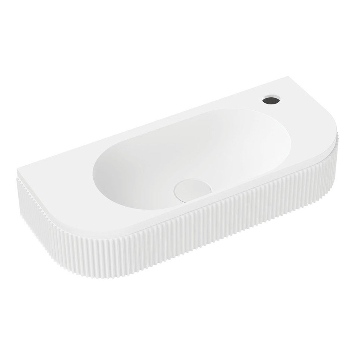 Fienza Minka Solid Surface Wall Basin, 1 Tap Hole