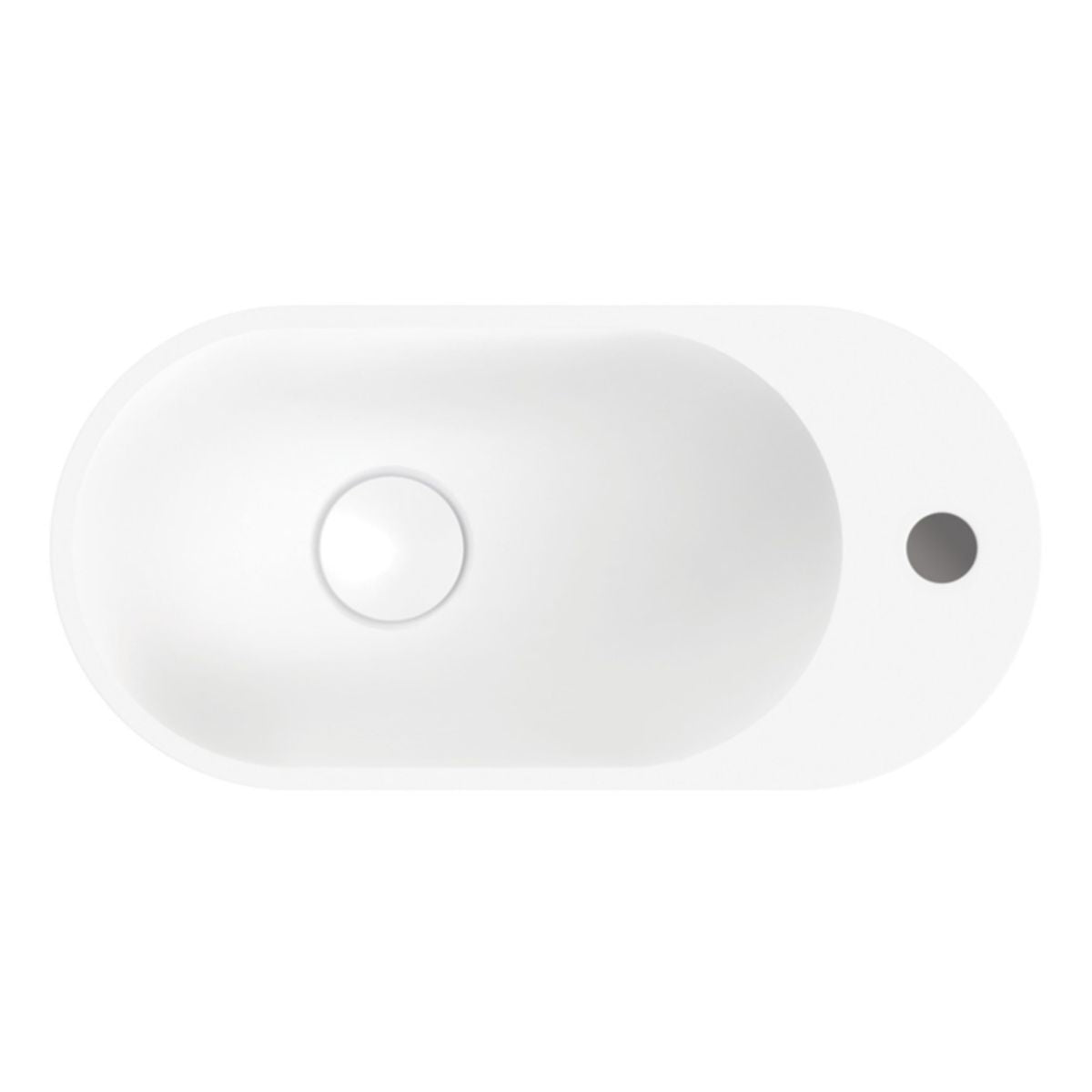 Fienza Ari Solid Surface Wall Basin, 1 Tap Hole