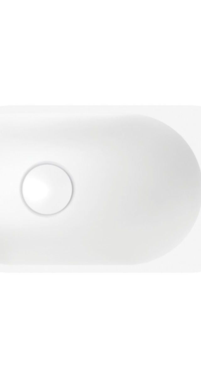 Fienza Ari Solid Surface Wall Basin, 1 Tap Hole
