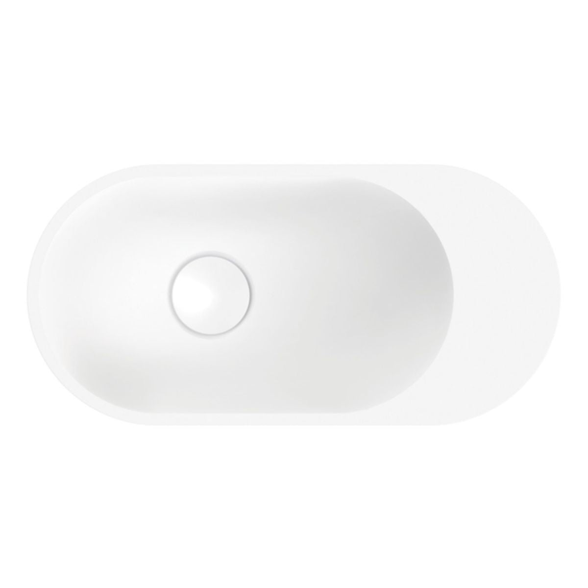 Fienza Ari Solid Surface Wall Basin, No Tap Hole