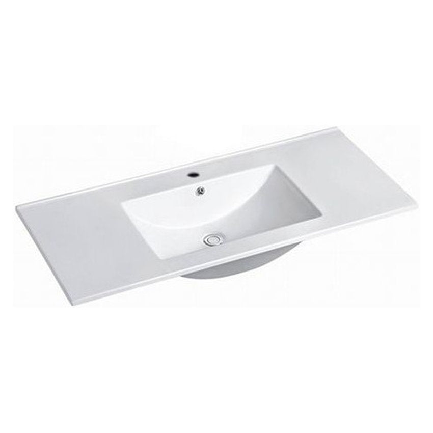 Otti Slim Line Ceramic Top with Taphole & Overflow 900